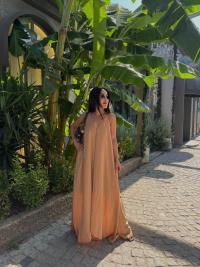 Deri kordonlu elbise